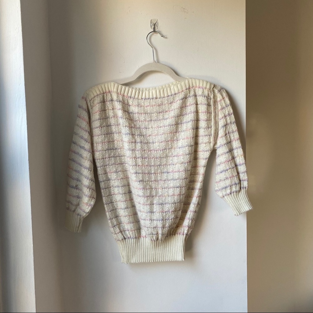 VINTAGE Iridescent Candy Stripe Sweater